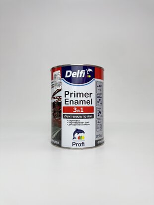 Грунт-емаль по іржі 3 в 1. зелена. ТМ «Delfi» - 0.9 кг