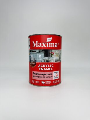 Емаль акрилова для дерева та металу. шоколад шовковисто-матова ТМ "Maxima" -0.75 л