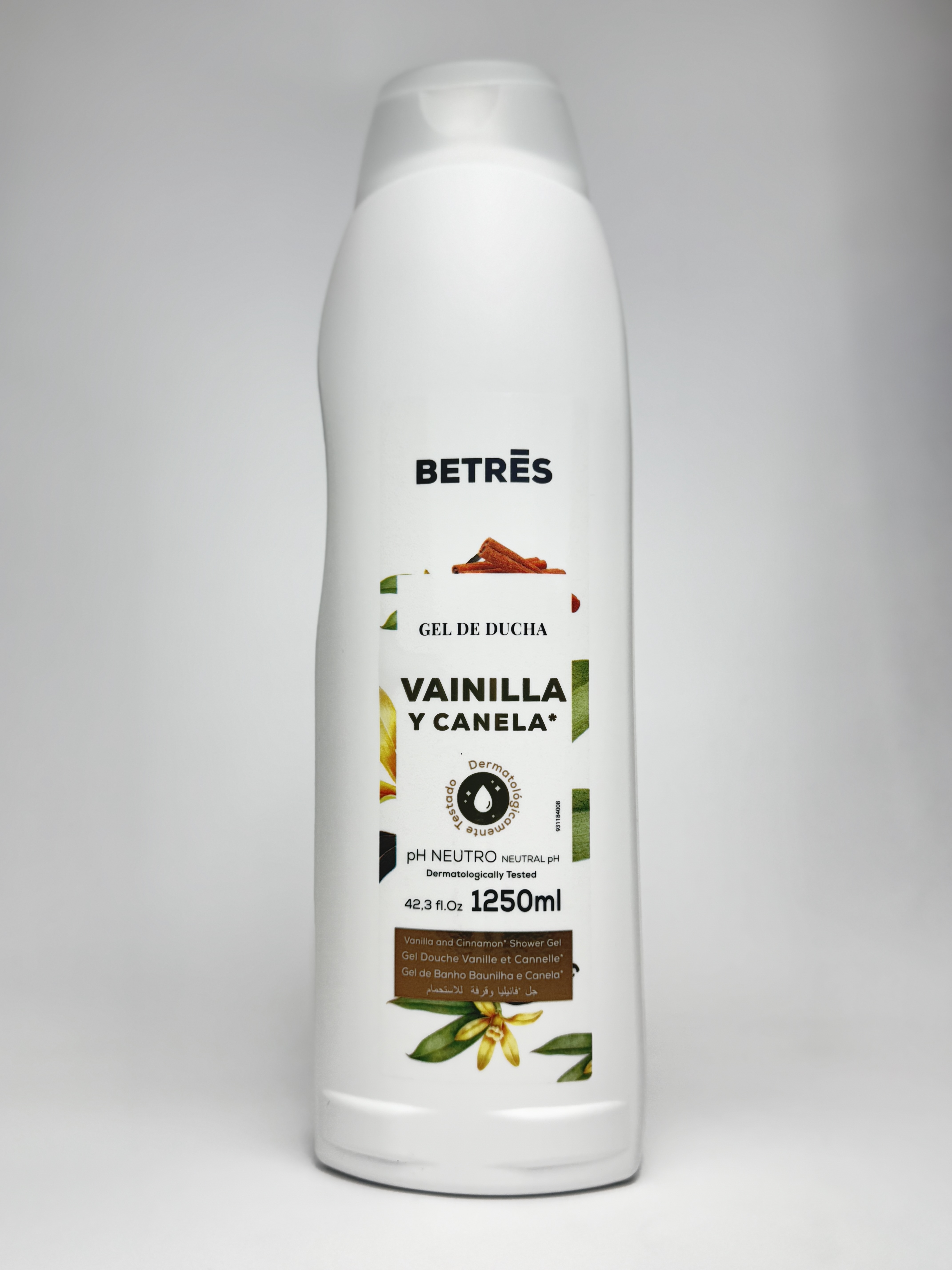 Гель для душу Betres Ваніль і кориця 1250 мл