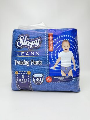 Sleepy Трусики Jeans. Maxi-4 (7-14kg). 30шт. - 5 шт/ящ