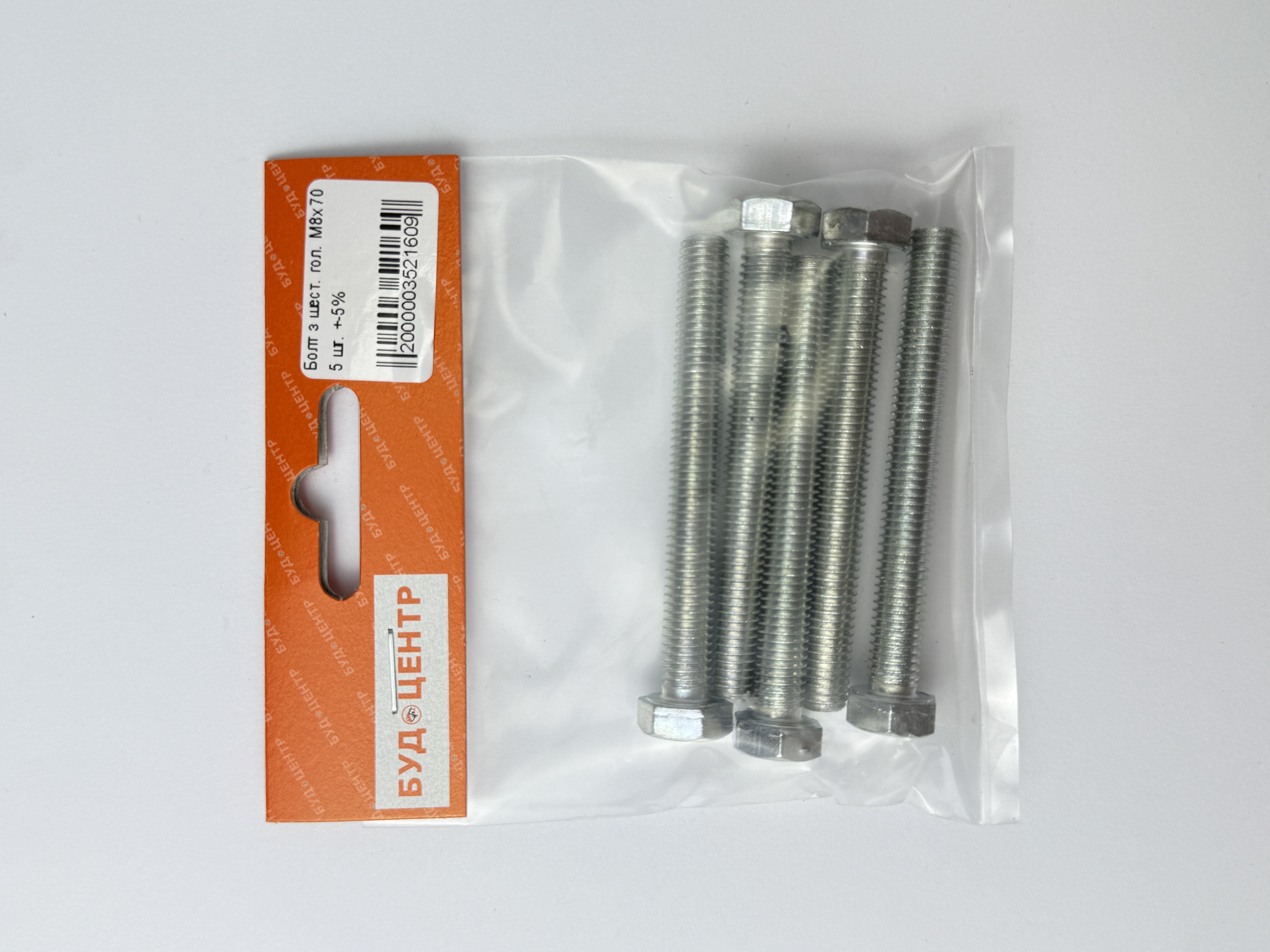 Болт з шест. гол. М8х70 5 шт. +-5%