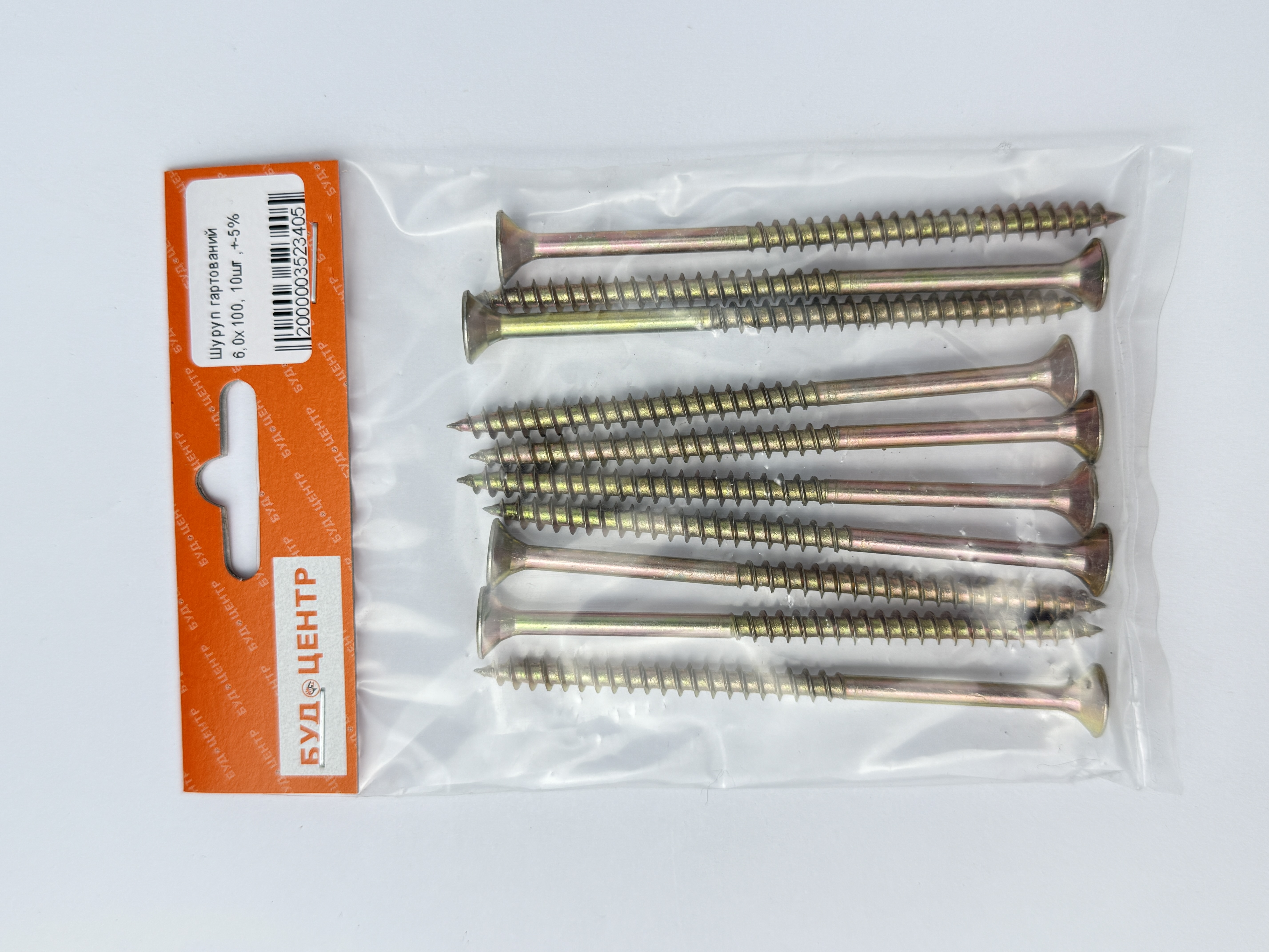 Шуруп гартований 6.0х100. 10шт .+-5%