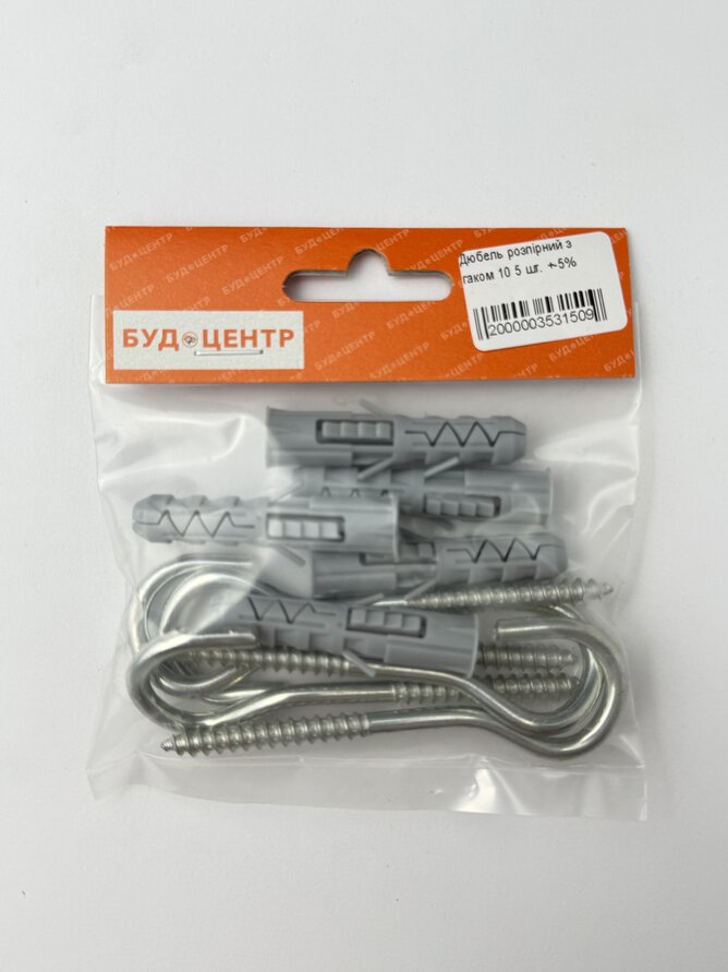 Дюбель розпірний з гаком 10 5 шт. +-5%