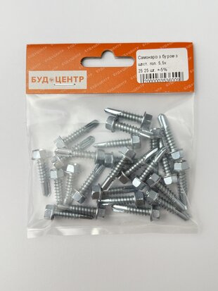 Самонарiз з буром з шест. гол. 5.5х25 25 шт. +-5%