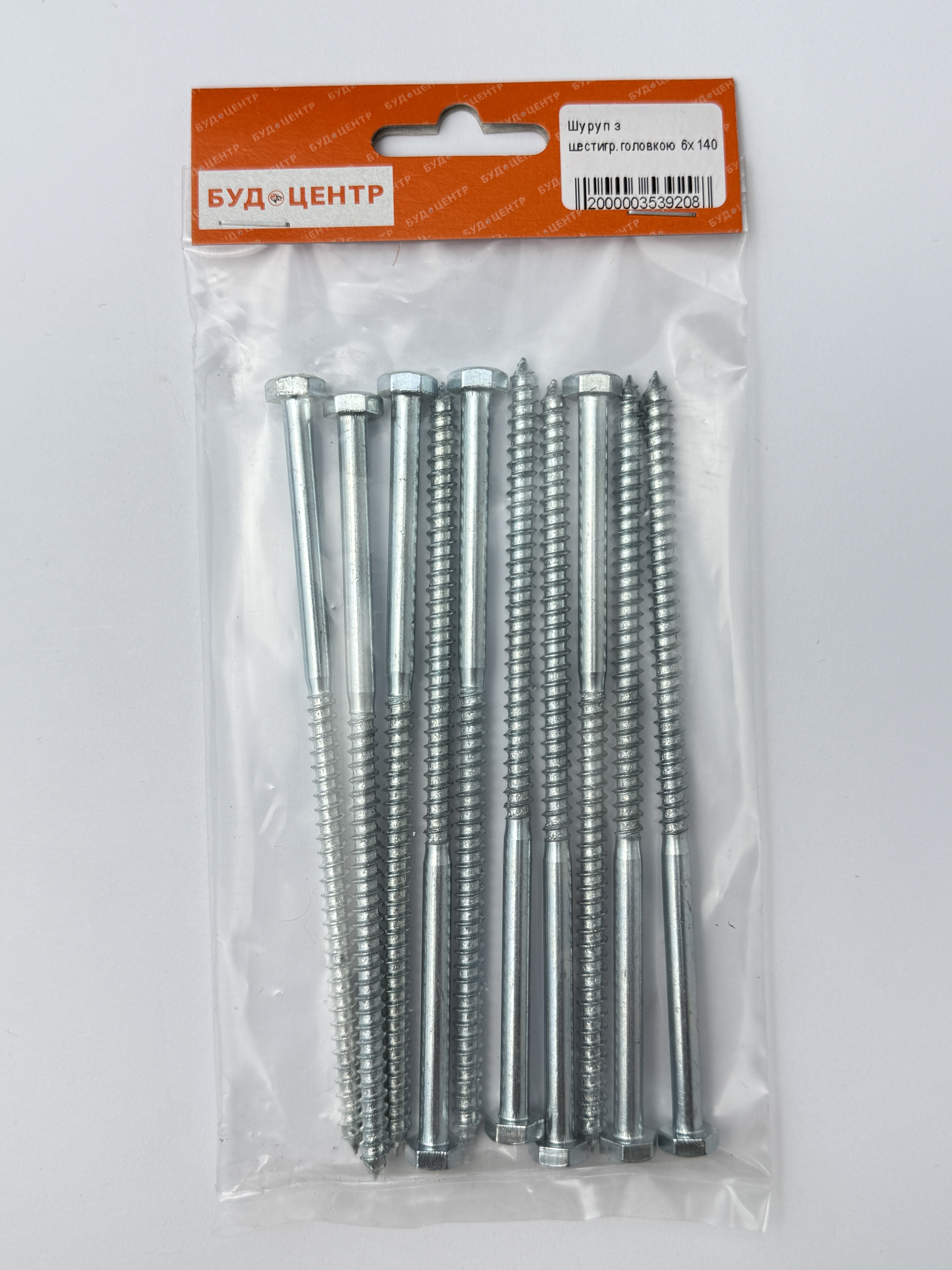 Шуруп з шестигр.головкою 6х140 10 шт. +-5%