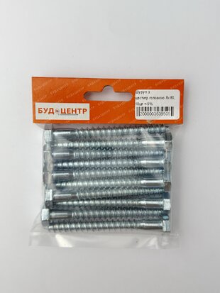 Шуруп з шестигр.головкою 8х80. 10шт +-5%