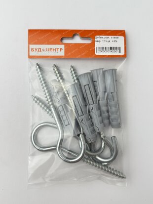 Дюбель розп. з гаком півкр. 12 5 шт. +-5%