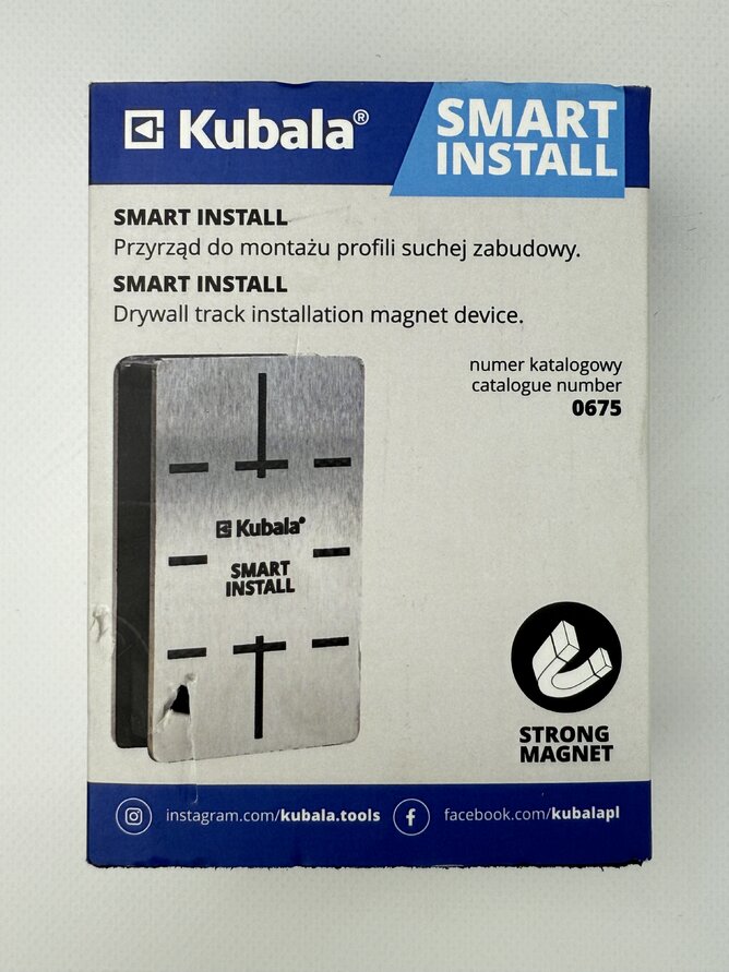 Рівень магнітний KUBALA 100*60мм Smart для монтажу гіпсокартону