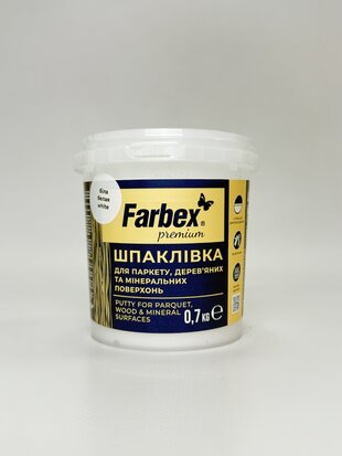 Шпаклівка для паркету. дер. та мінер. поверхням. біла ТМ "Farbex" - 0.7