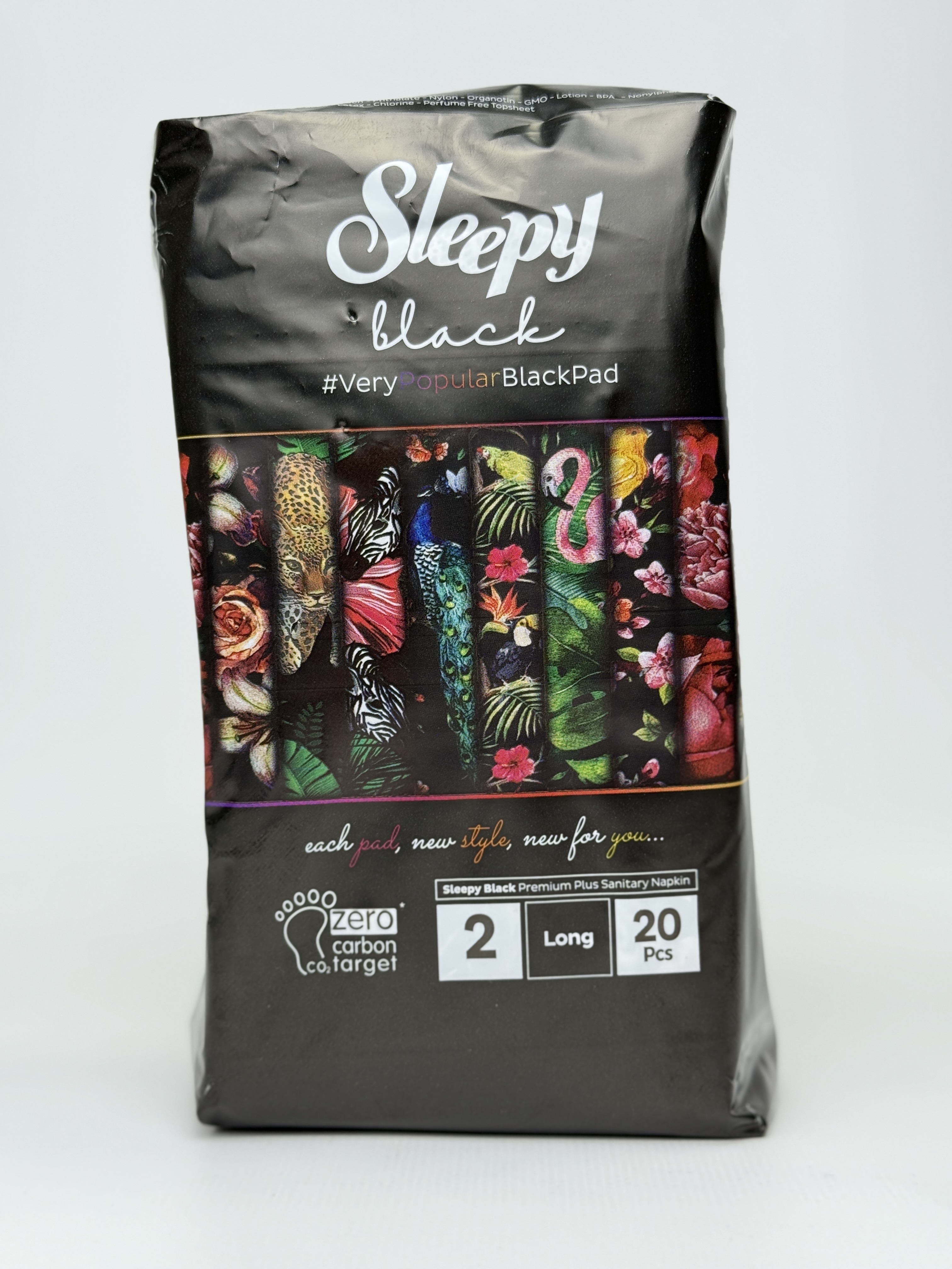 Sleepy Прокладки гігієнічі Black Long-2 (280мм) 20шт