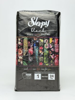 Sleepy Прокладки гігієнічі Black Normal-1 (240мм). 24шт.