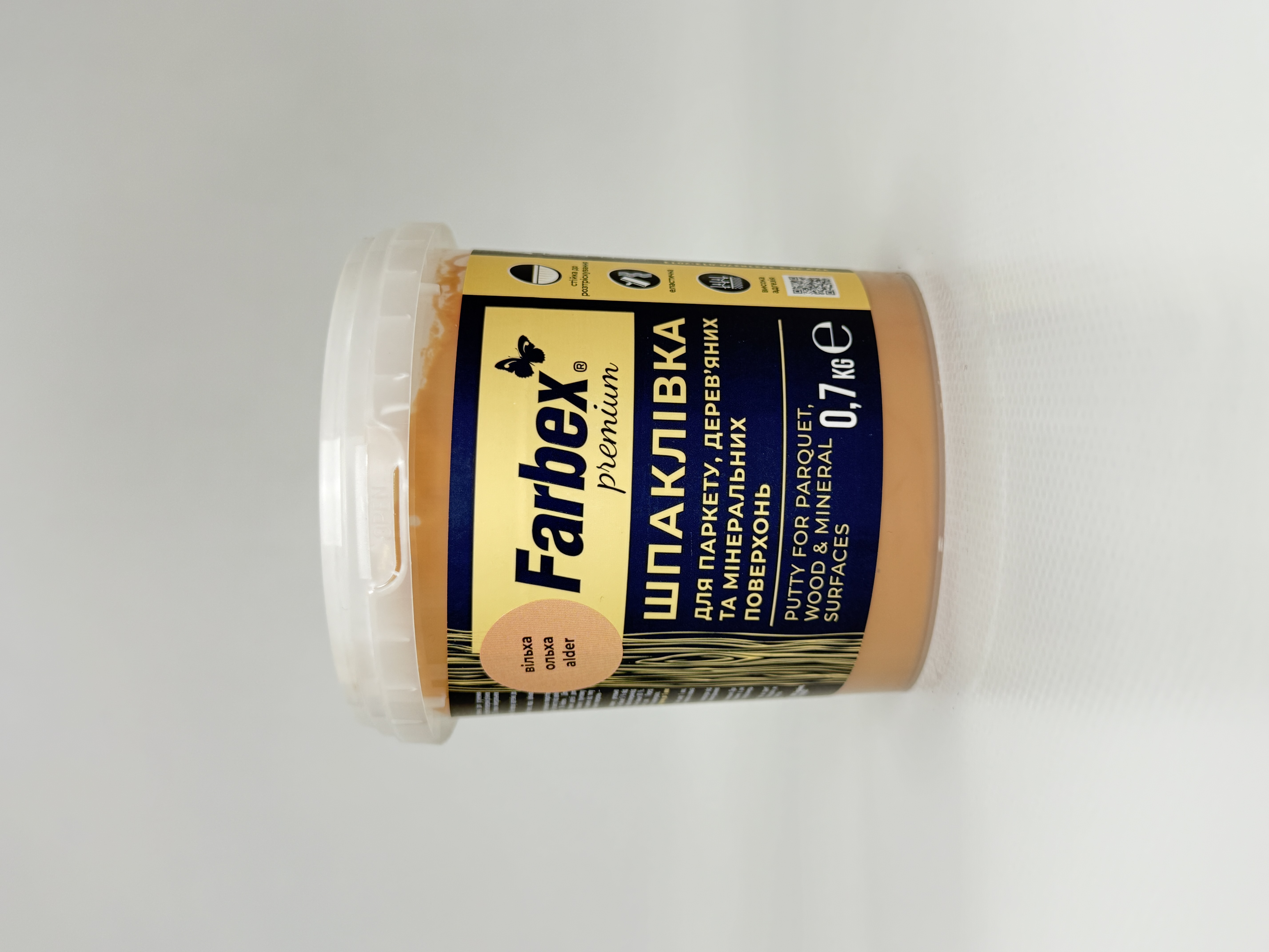 Шпаклівка по дереву та мінер. поверхням. вільха ТМ "Farbex" - 0.7 кг