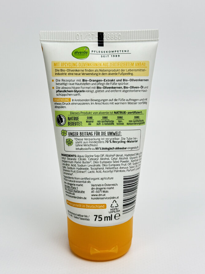 Alverde Пілінг для ніг Fusspeeling Orange 75 мл