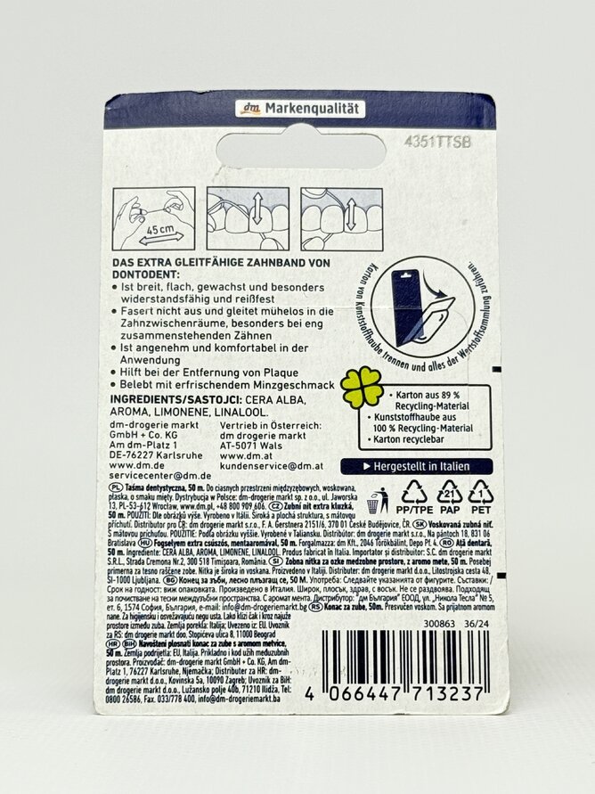 Dontodent Нитка для зубів Extra Gleitfahig 50м
