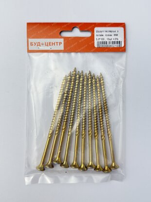 Шуруп теслярськ. з потайн. головк. WM 5.0*100 . 10шт +-5%