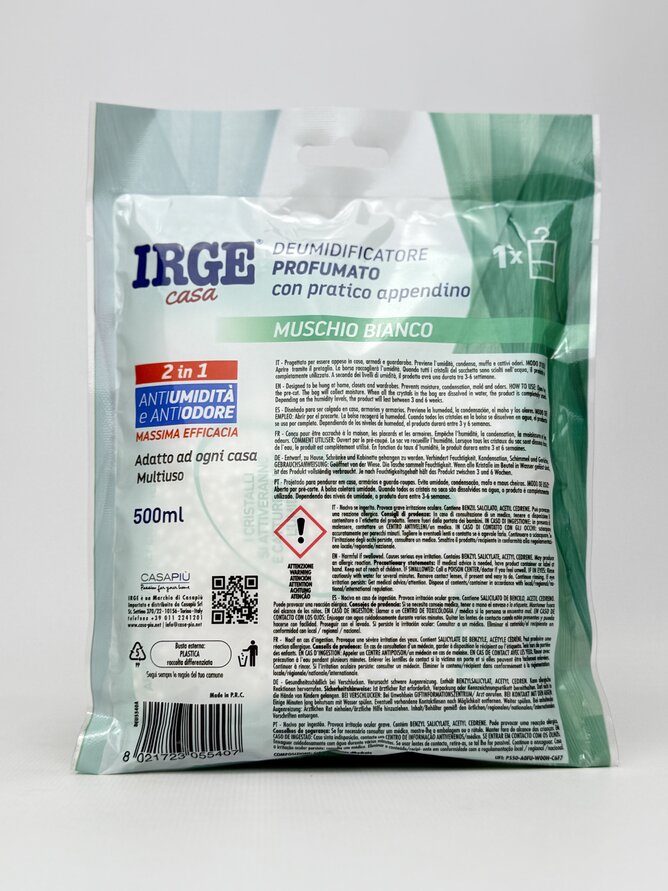 IRGE Поглинач запаху і вологи з підвіскою Білий мускус 500 ml