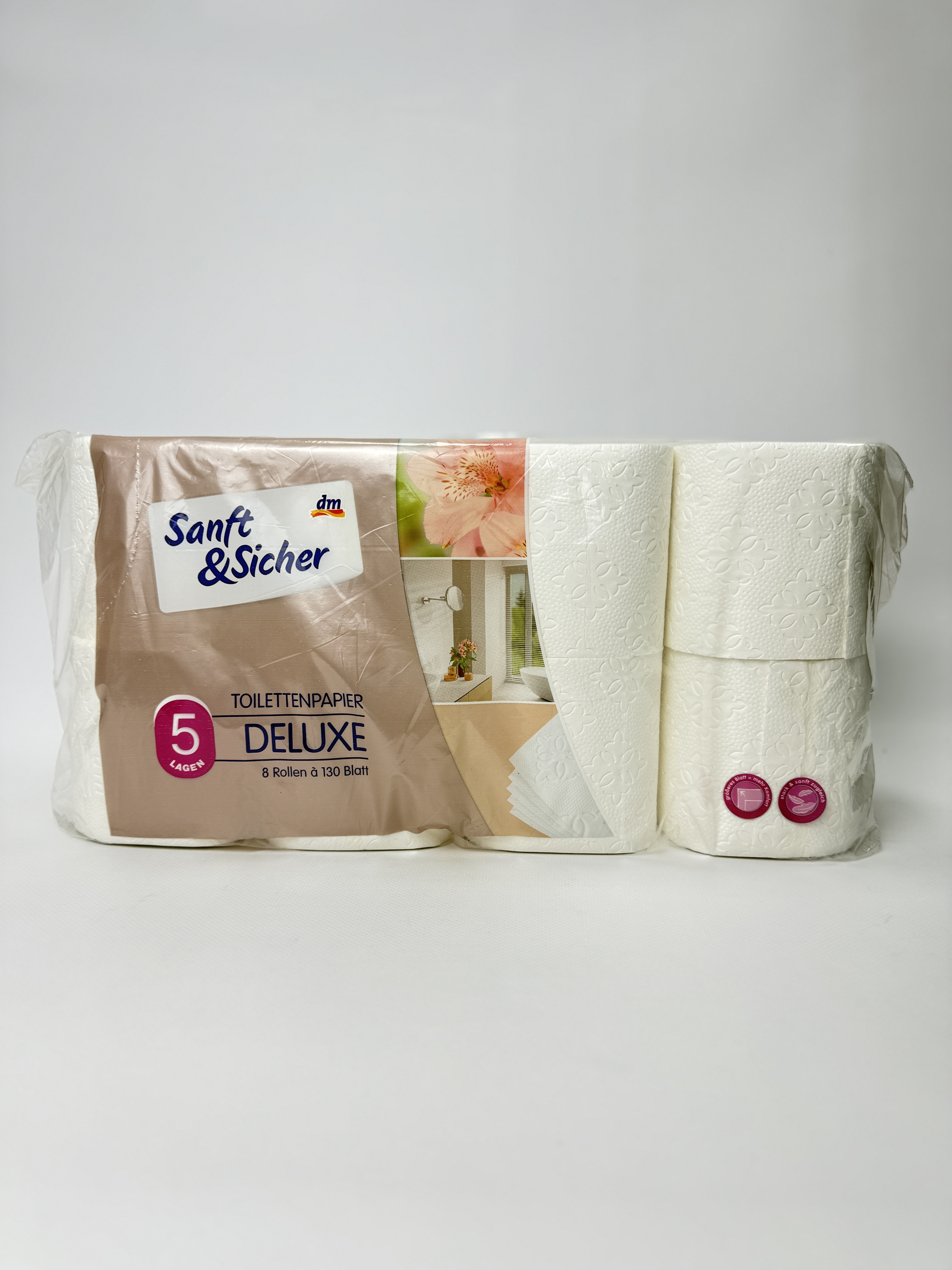 Туалетний папір dm Sanft&Sicher DELUXE 5 lagen 8 шт.