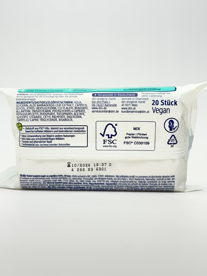 Denk Mit Серветки SauBar WC Ultra Sensitive 20 шт.