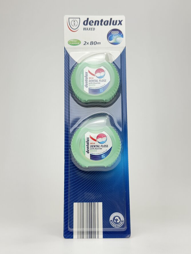 Dentalux Зубна нитка WAXED 2*80м