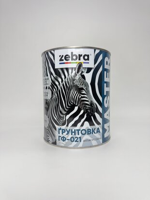 ҐРУНТОВКА ГФ-021 АНТИКОРОЗІЙНА 0.8 кг ZEBRA серія MASTER 1217 М17 Сірий