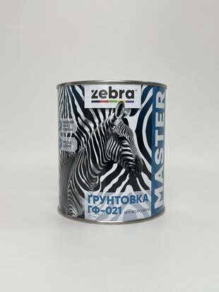 ҐРУНТОВКА ГФ-021 АНТИКОРОЗІЙНА 2.6 кг ZEBRA серія MASTER 1217 М17 Сірий