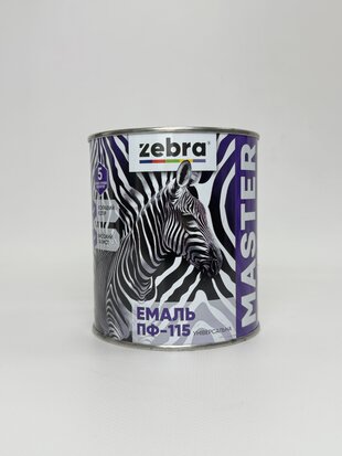 ЕМАЛЬ ПФ-115 УНІВЕРСАЛЬНА 0.8 кг ZEBRA серія MASTER 1290 М90 Чорний