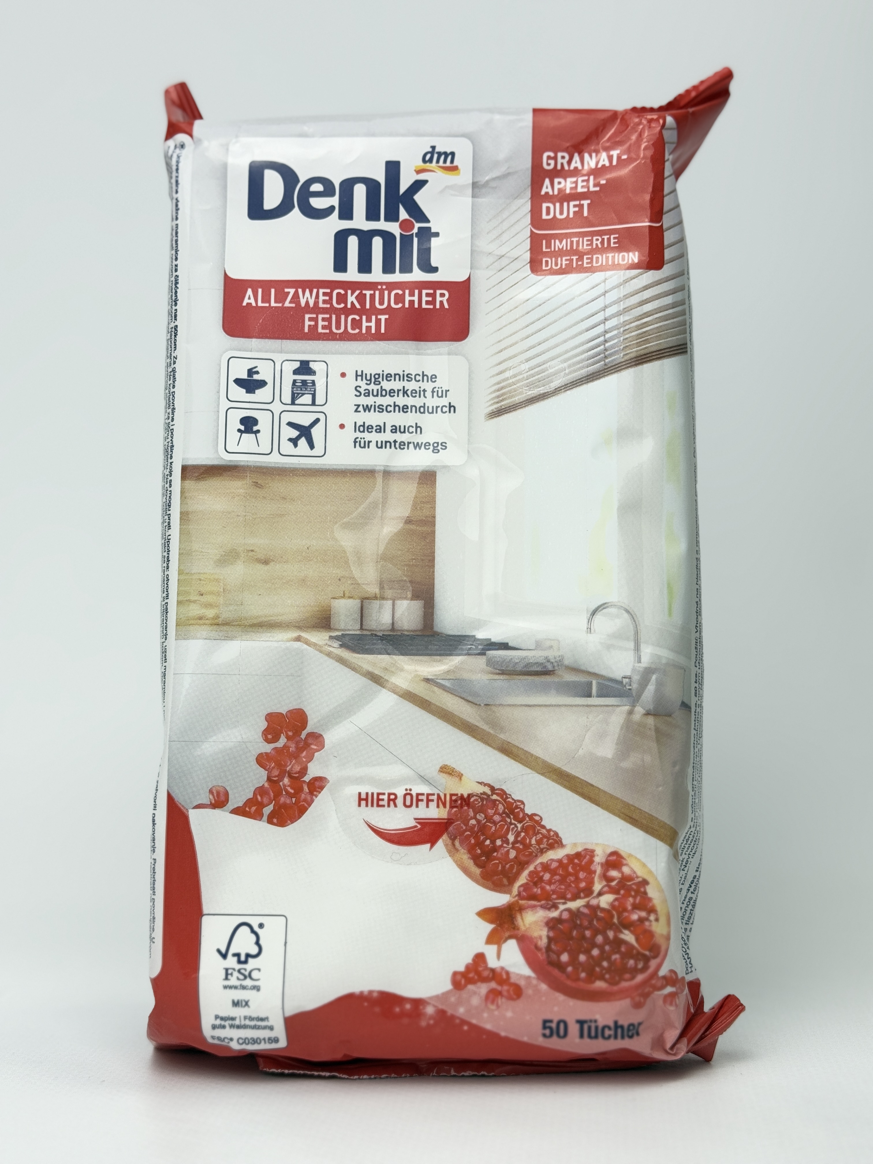 Denk Mit - Серветки вологі унів. д/прибир.GRANATі 50шт.