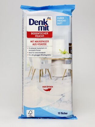 Denk Mit Серветки вологі для підлоги Purer Frische 15 шт.