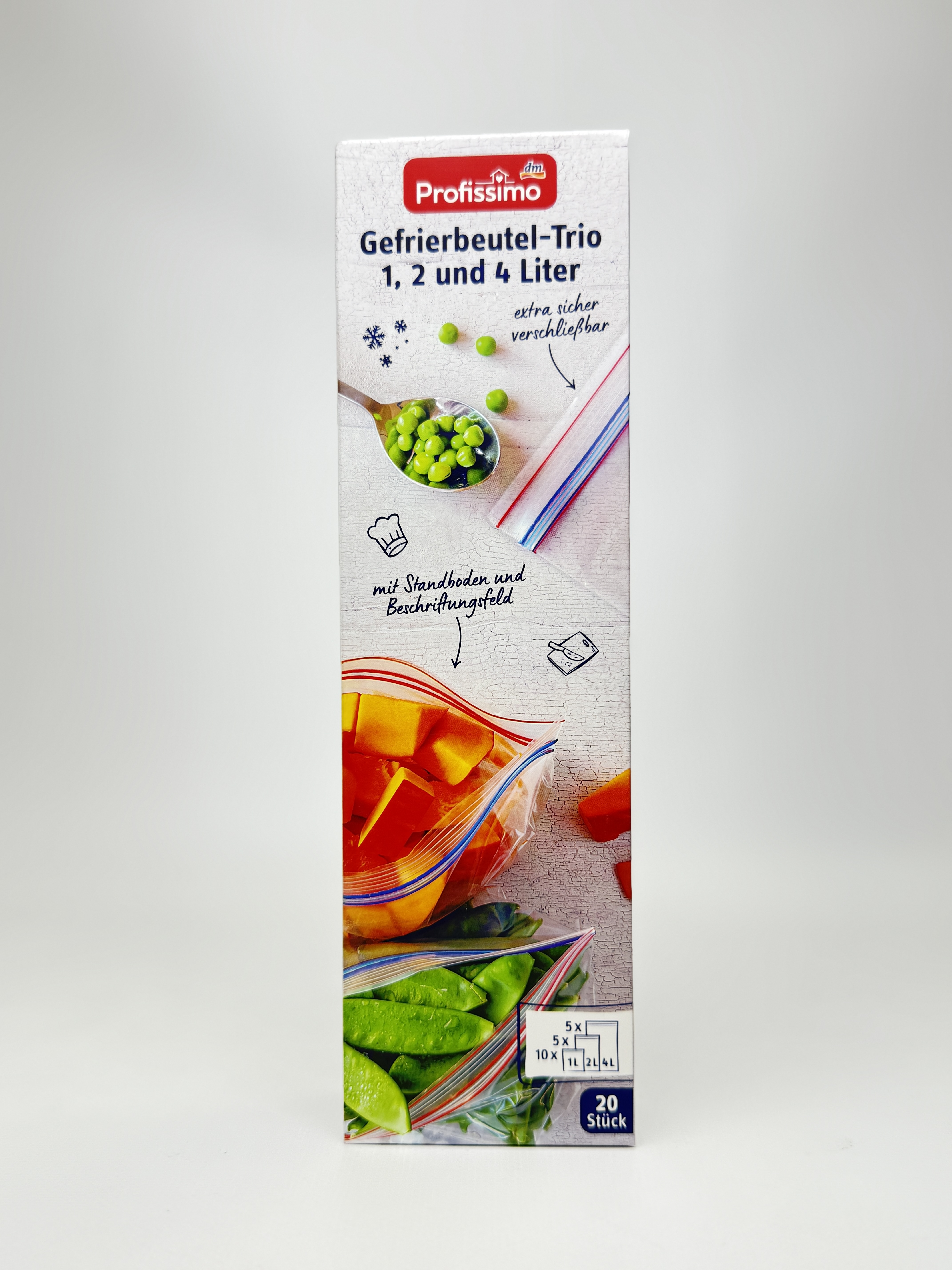 Profissimo - Gefrierbeute-Trio 1.2.und 4 Liter 20St