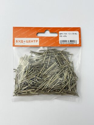 Цвях стол. 1.2 x 30 ж/ц 100г +-5%