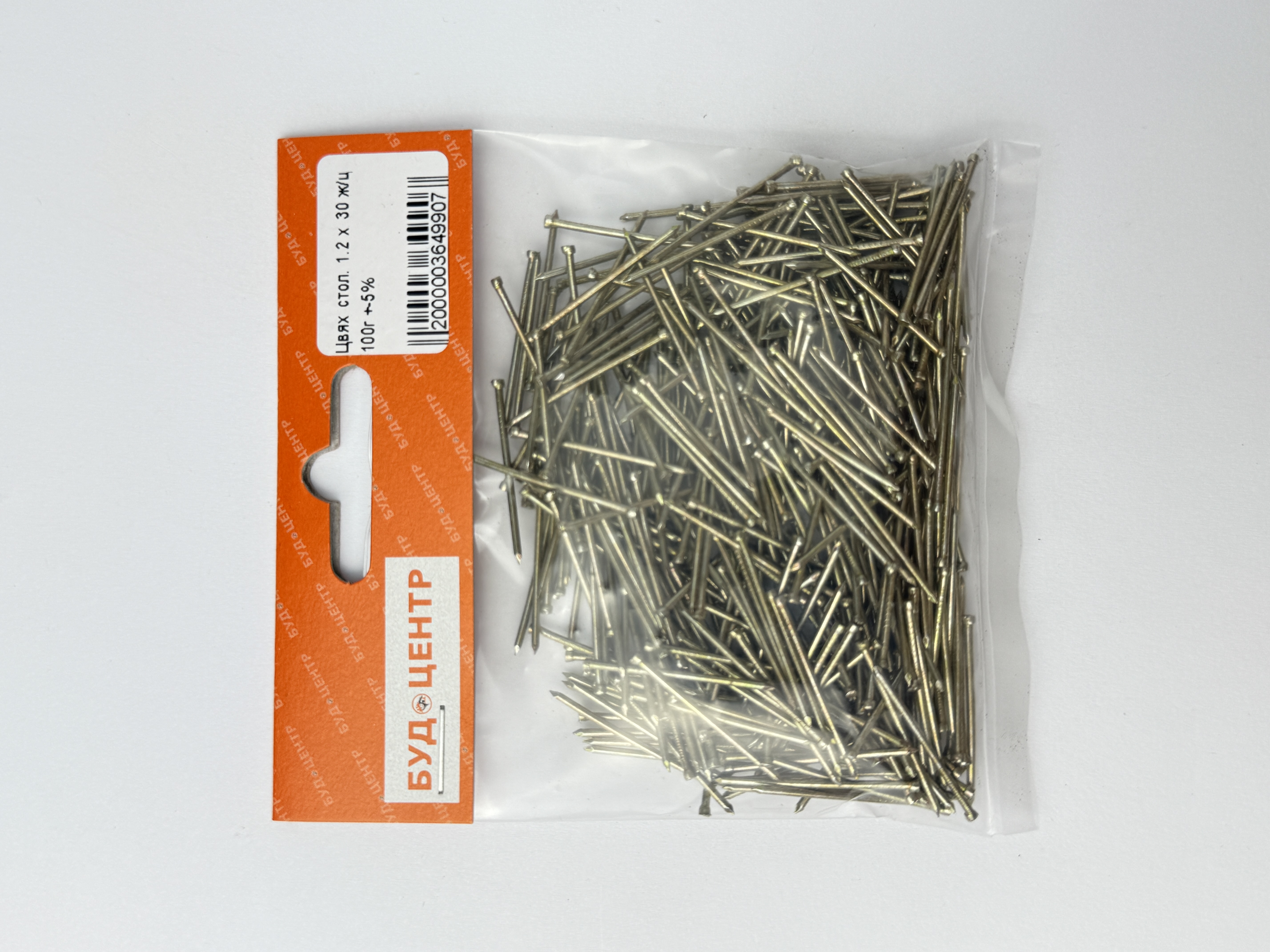 Цвях стол. 1.2 x 30 ж/ц 100г +-5%