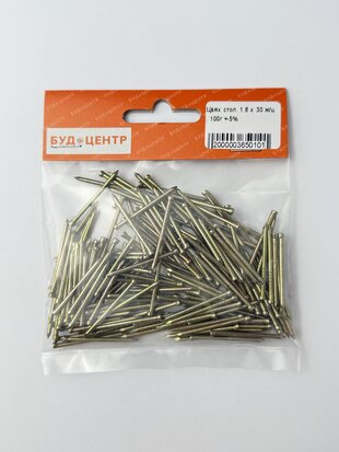 Цвях стол. 1.8 x 30 ж/ц . 100г +-5%