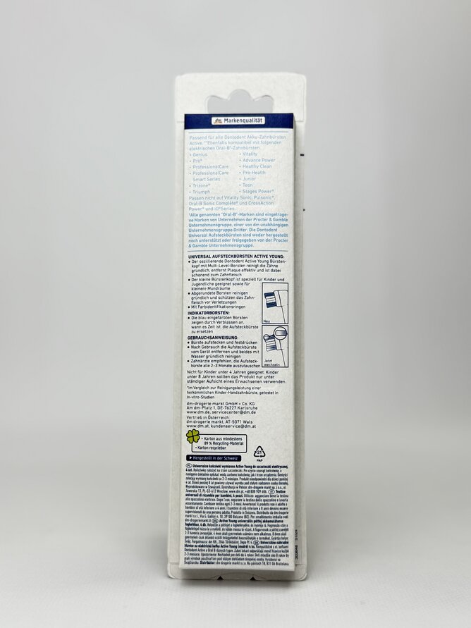 Dontodent Запаски дитячої електрощітки Active Young BLUE 4шт.