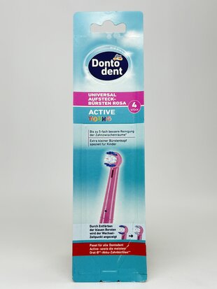 Dontodent Запаски дитячої електрощітки Active Young ROSE 4шт.