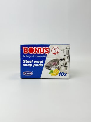 Губка для посуду дротяна просочена милом Bonus 10 шт.