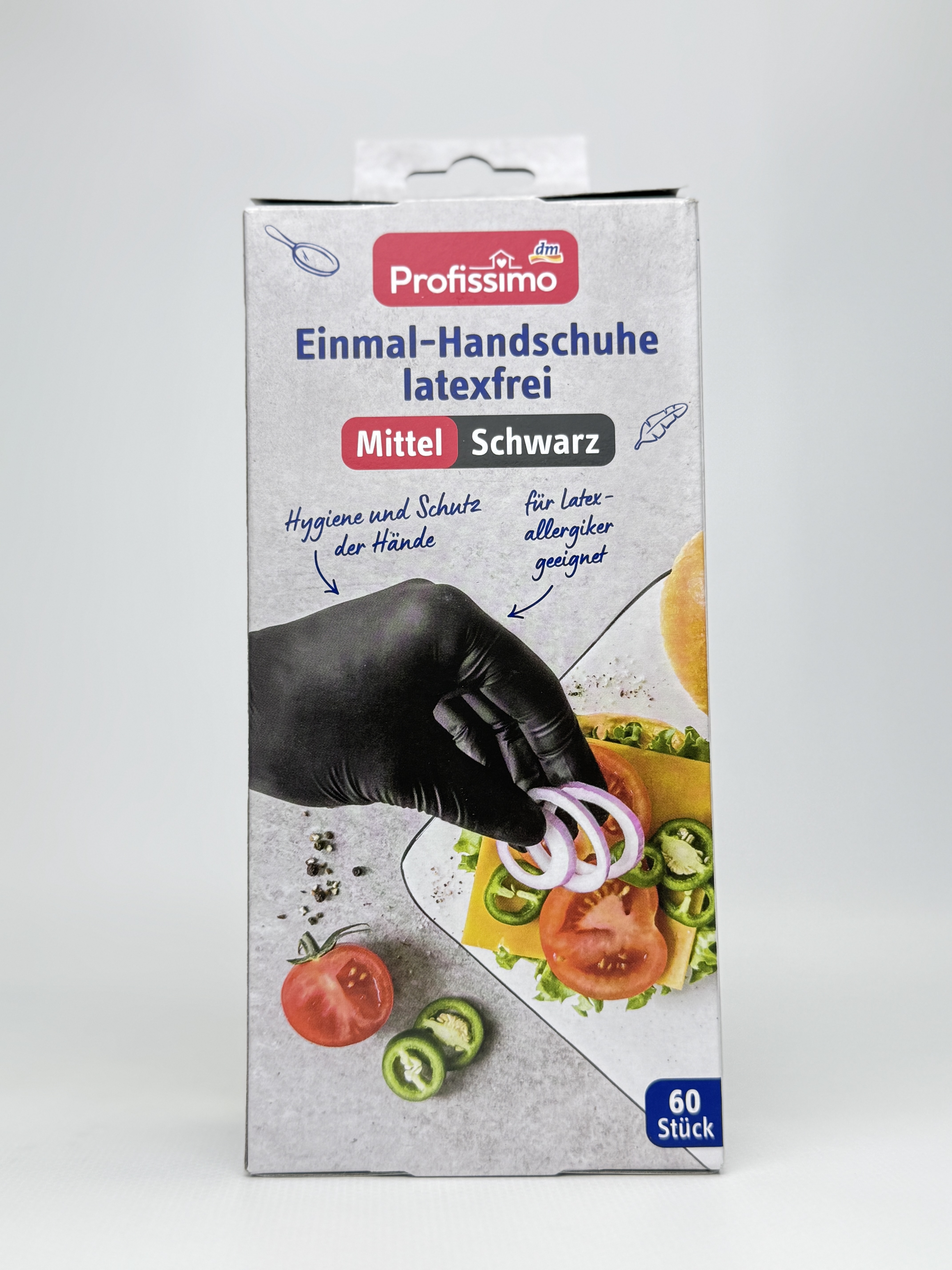 Profissimo Рукавиці Einmal-handschuhe Mittel Schwarz 60шт