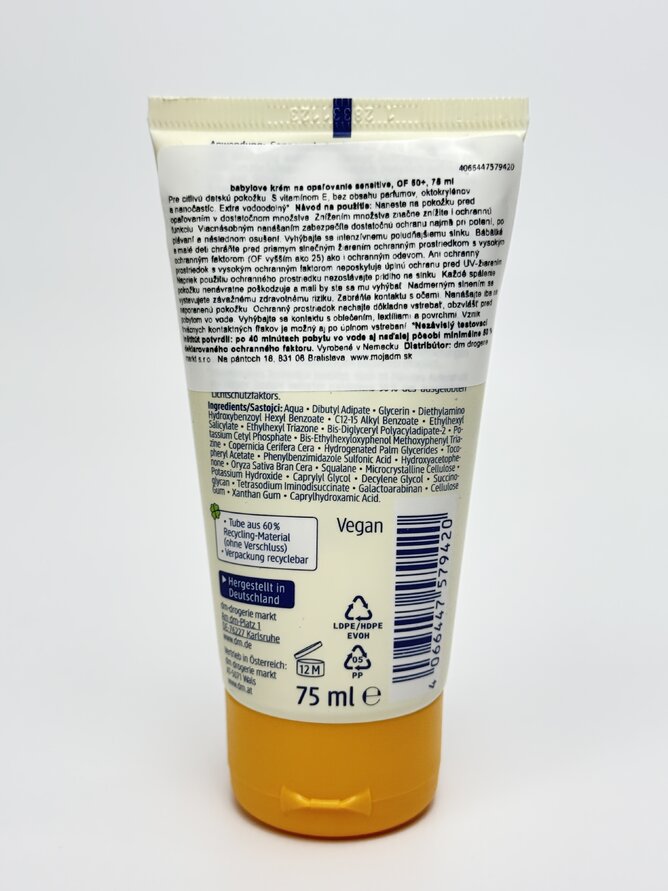 babylove Sonnencreme 50+. 75мл