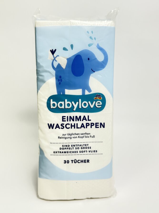 babylove Одноразові севетки для купання Einmal Waschlappen 30 шт
