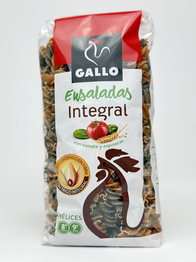 Макаронні вироби Gallo Ensaladas Helices Integral з томатами і шпинатом 400 г