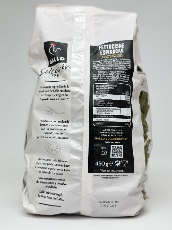 Макаронні вироби Gallo Seleccion 1946 Fettuccine Espinacas шпинатом 450 г