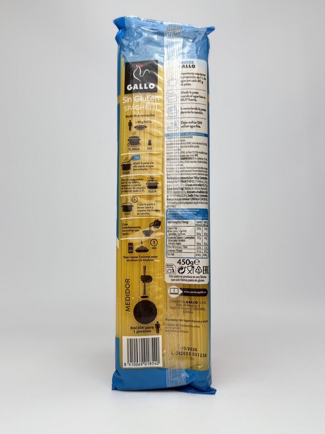 Макаронні вироби Gallo Spaghetti Sin Gluten без глютену 450 г