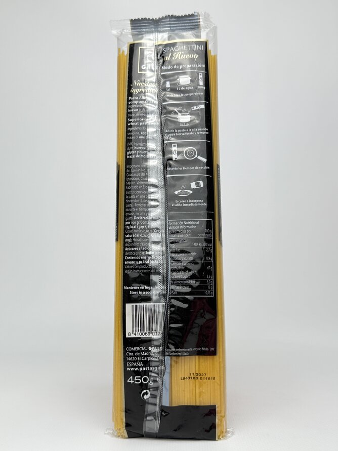 Макаронні вироби Gallo Spaghettini Huevo і 450 г