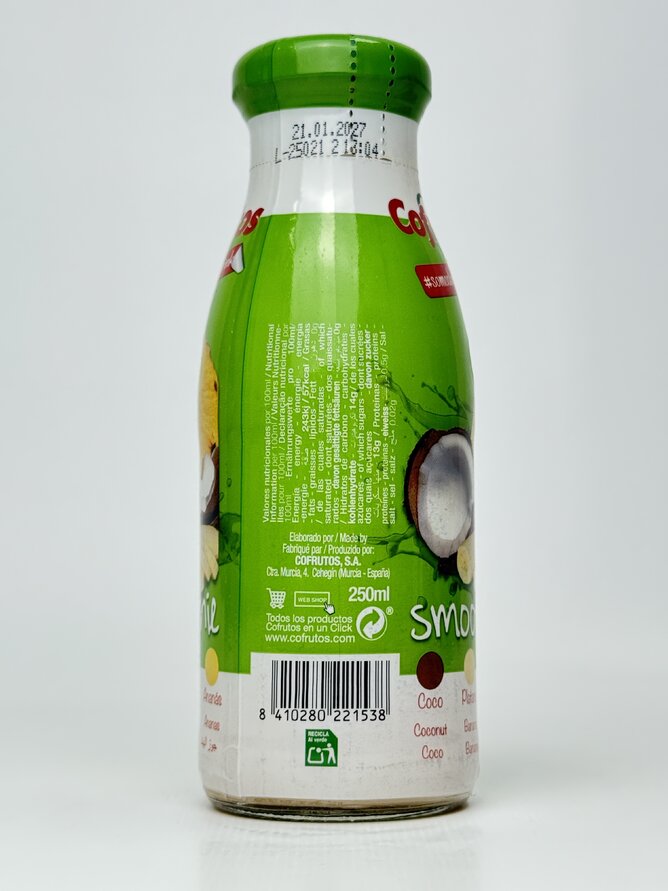 Смузі Cofrutos Coconut-Banana-Pineapple 250 мл