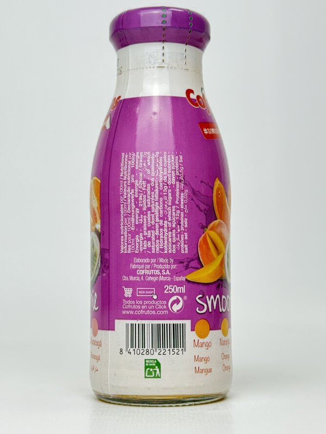 Смузі Cofrutos Mango-Orange-Passoin Fruit 250 мл.(скло)