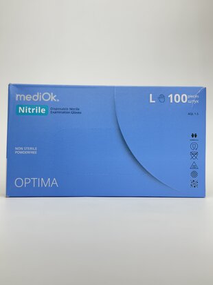 Рукавички MediOK нітріл. неприпудр сині L
