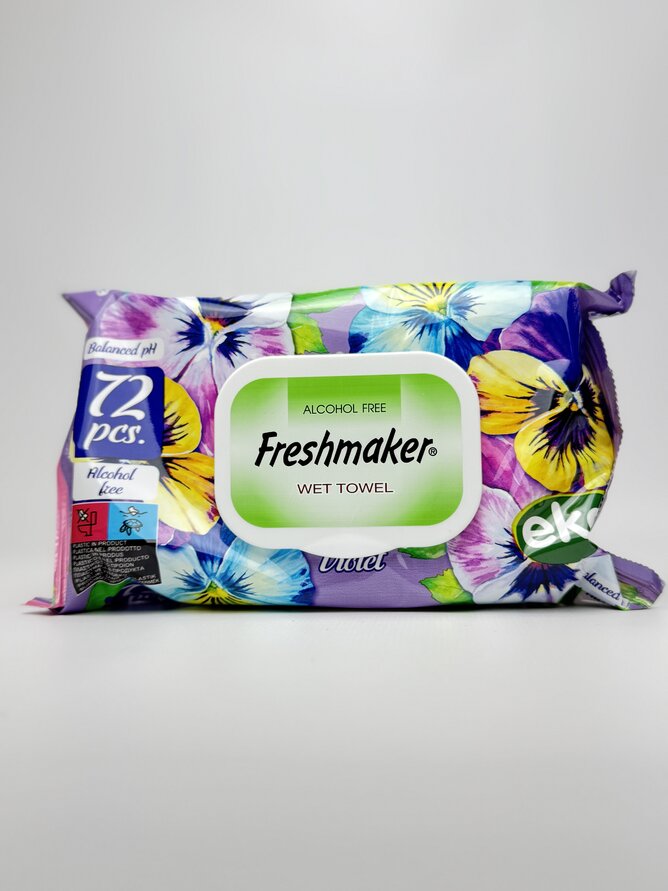 Freshmaker Серветки вологі Eko Flower. 72шт.