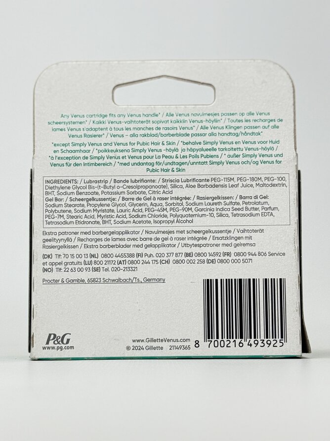 Gillette Venus Змінні касети для гоління Comfortglide Sensetive 5 лез (4 шт.)