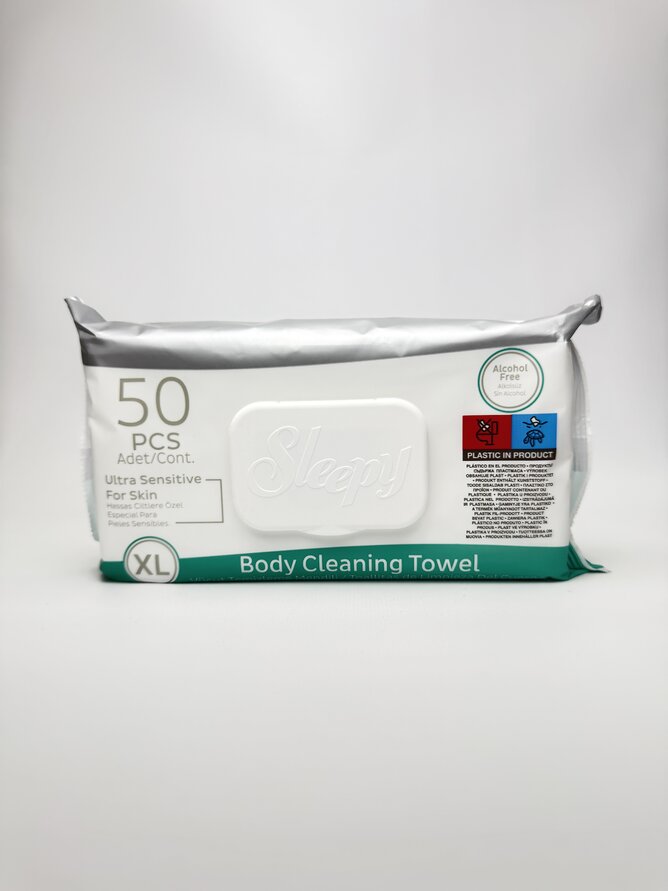 Sleepy Рушнички для чищення тіла Adult Towels 50шт. - 6 шт/ящ