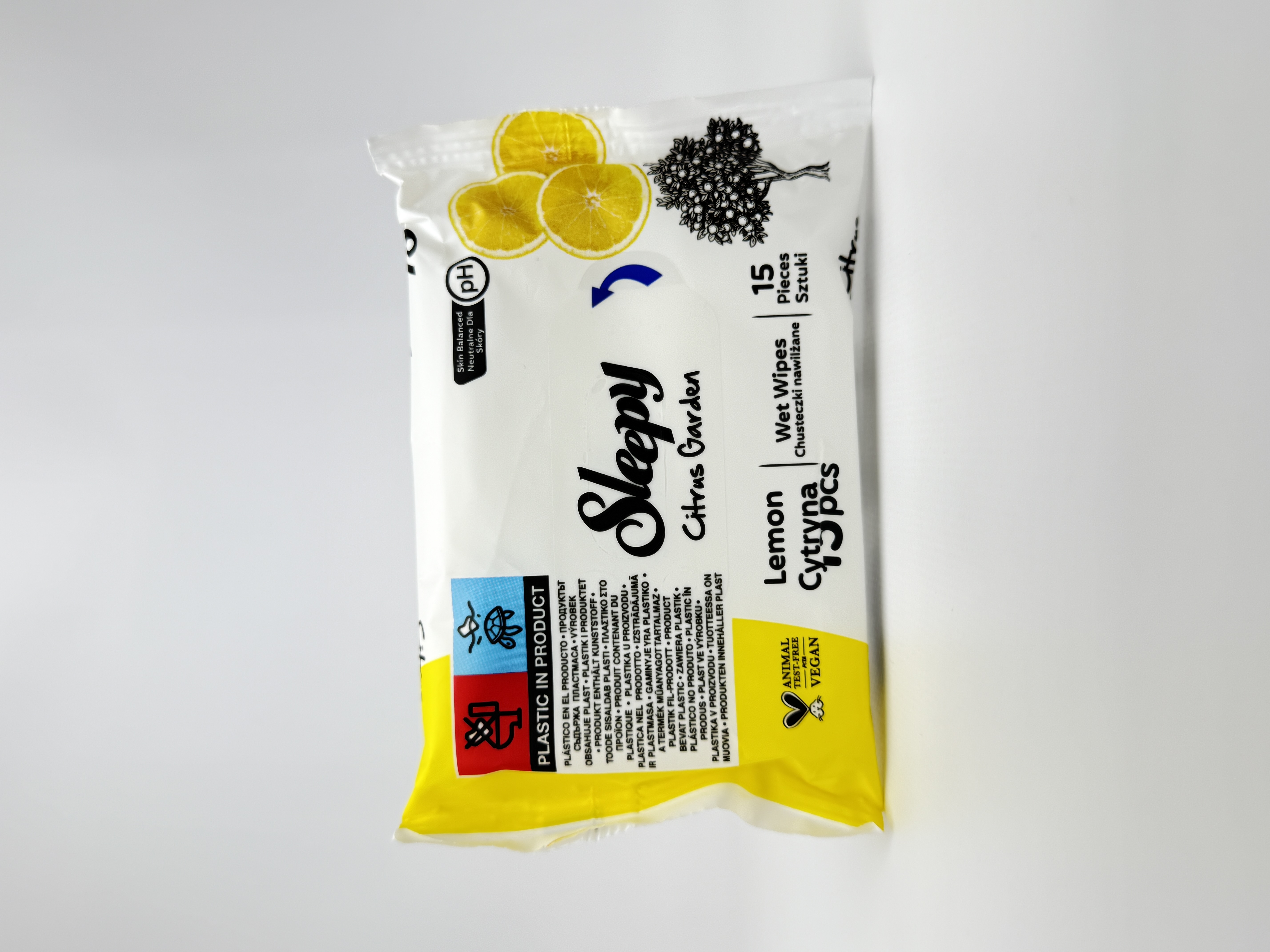 Sleepy Серветки вологі Citrus Garden (BOX) 15 шт (1*3)шт.