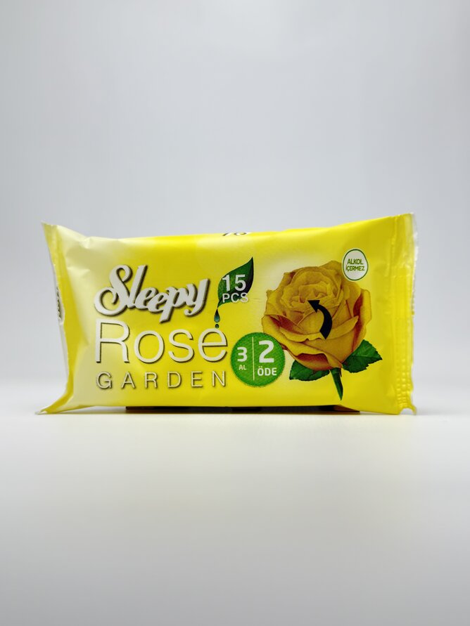Sleepy Серветки вологі Rose Garden (BOX) 15шт. (1*3)шт.